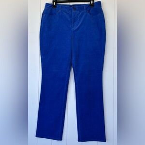 Talbots Petites Women’s Small Wale Corduroy Pants Straight Leg Royal Size 12P